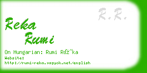 reka rumi business card